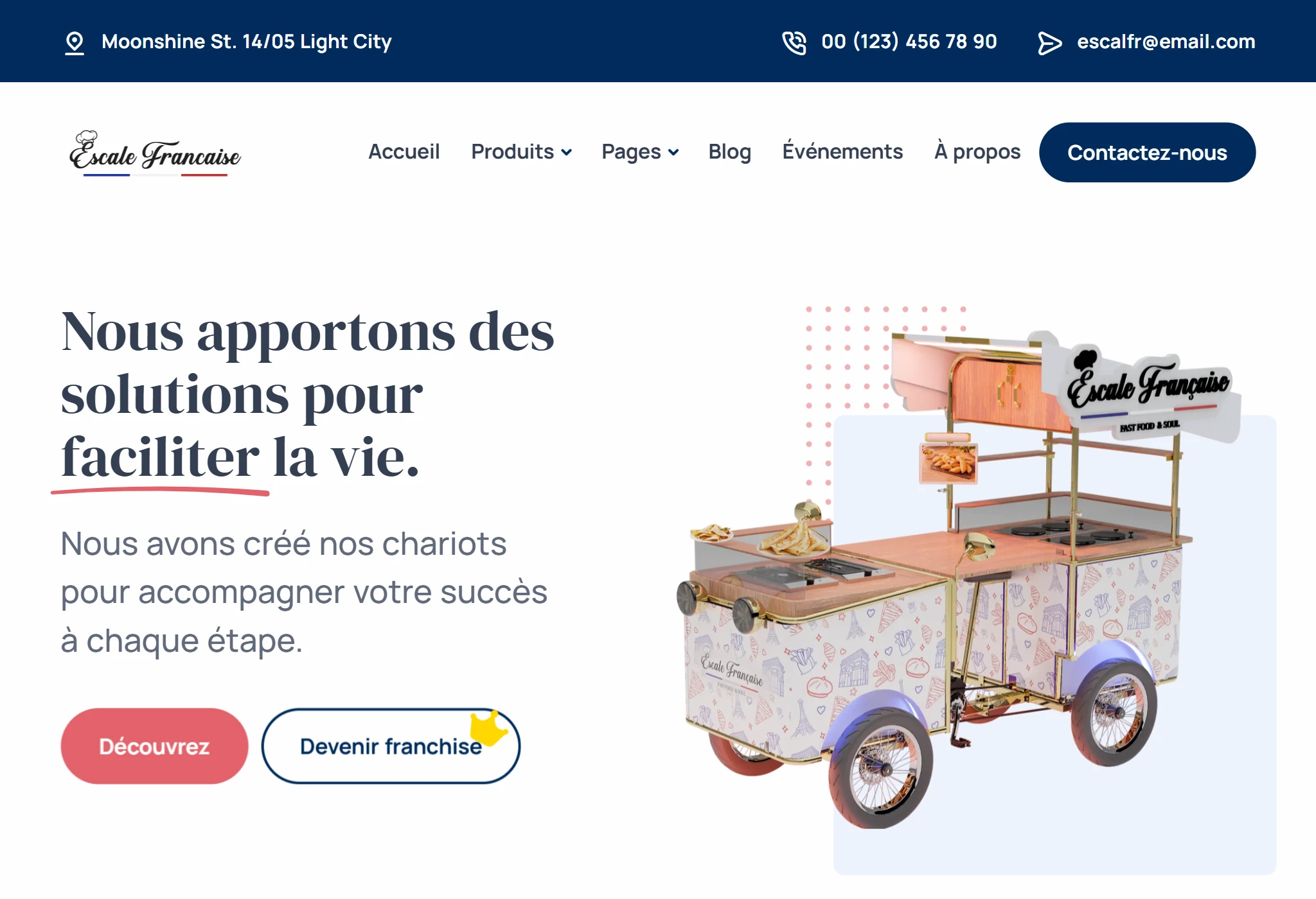 Escale Française Corporate Website Design and Development